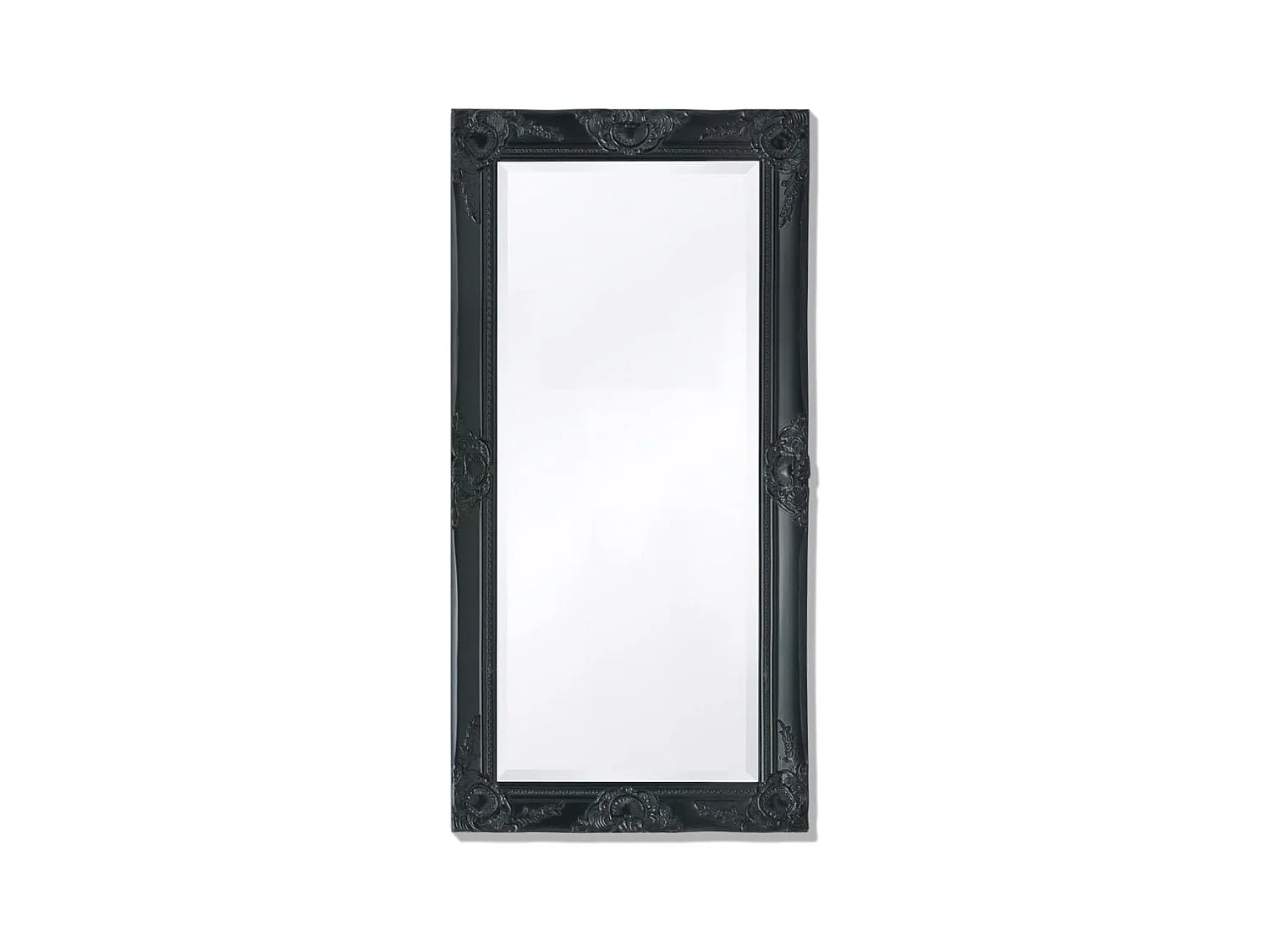 Miroir mural Style baroque noire 100 x 100 x 50 cm DEC022653