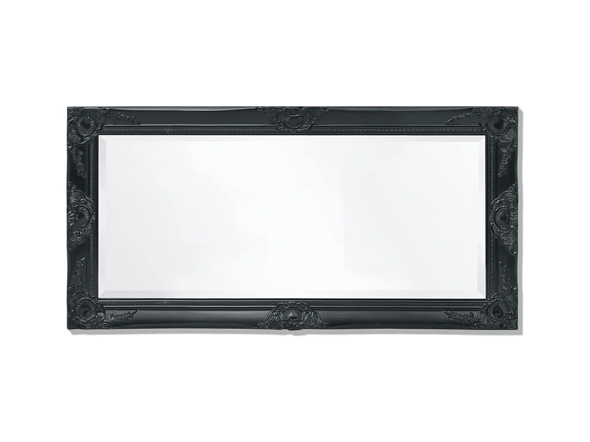 Miroir mural Style baroque noire 100 x 100 x 50 cm DEC022653