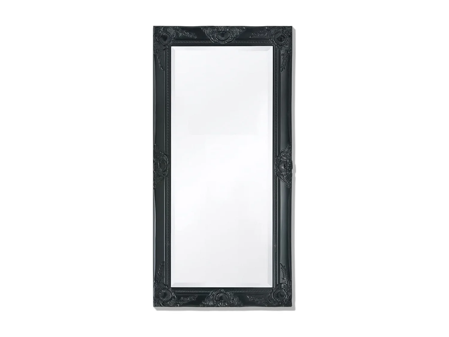 Miroir mural Style baroque noire 100 x 100 x 50 cm DEC022653