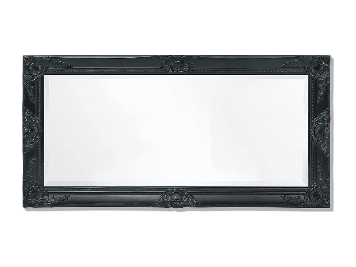 Miroir mural Style baroque noire 100 x 100 x 50 cm DEC022653