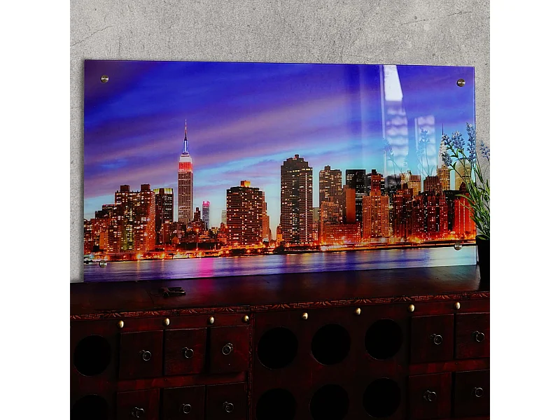 Tableau sur verre motif verre 100 x 100 x 50 cm DEC04020