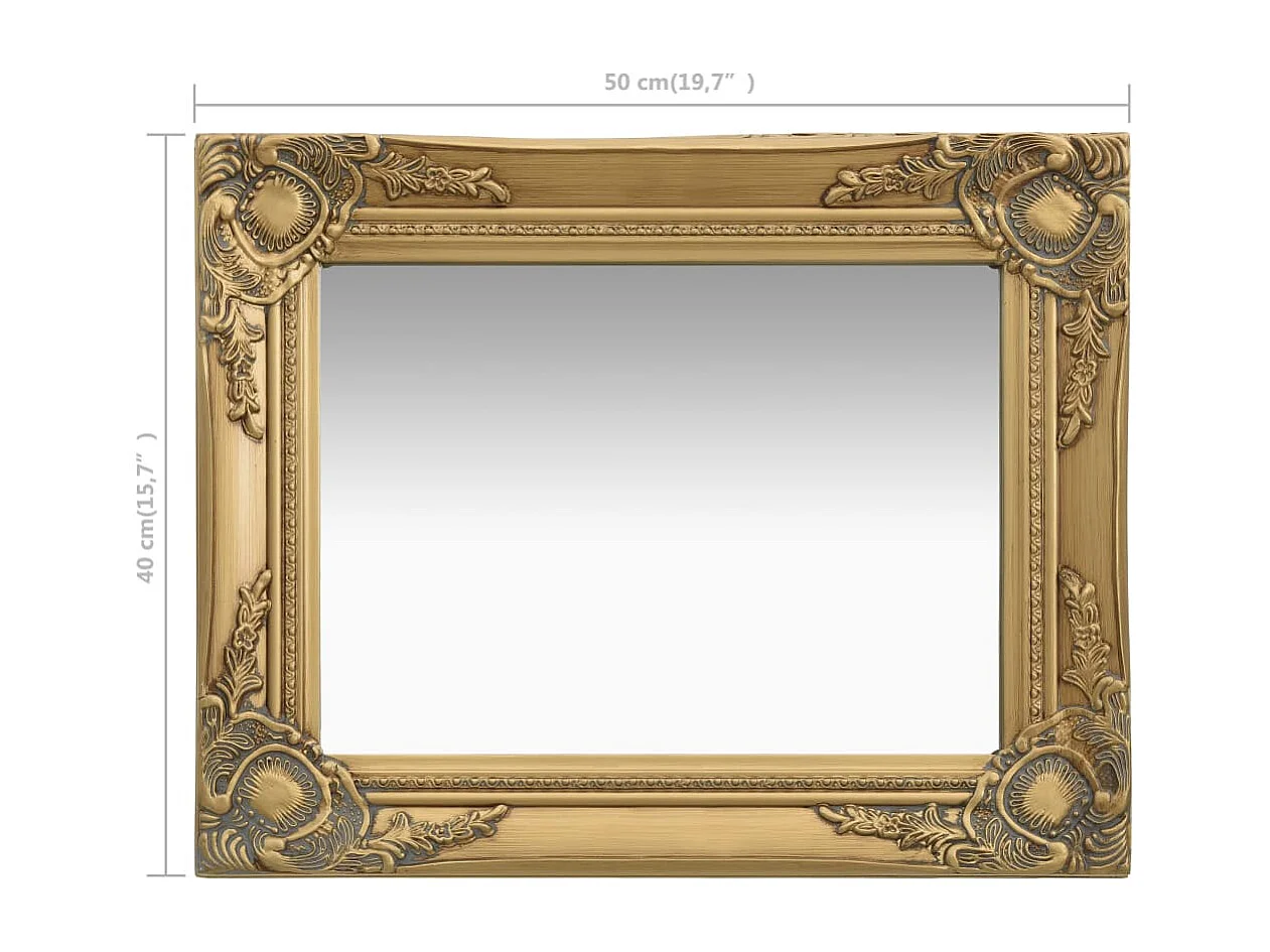 Miroir mural rectangulaire style 50 x 50 x 40 cm DEC022851