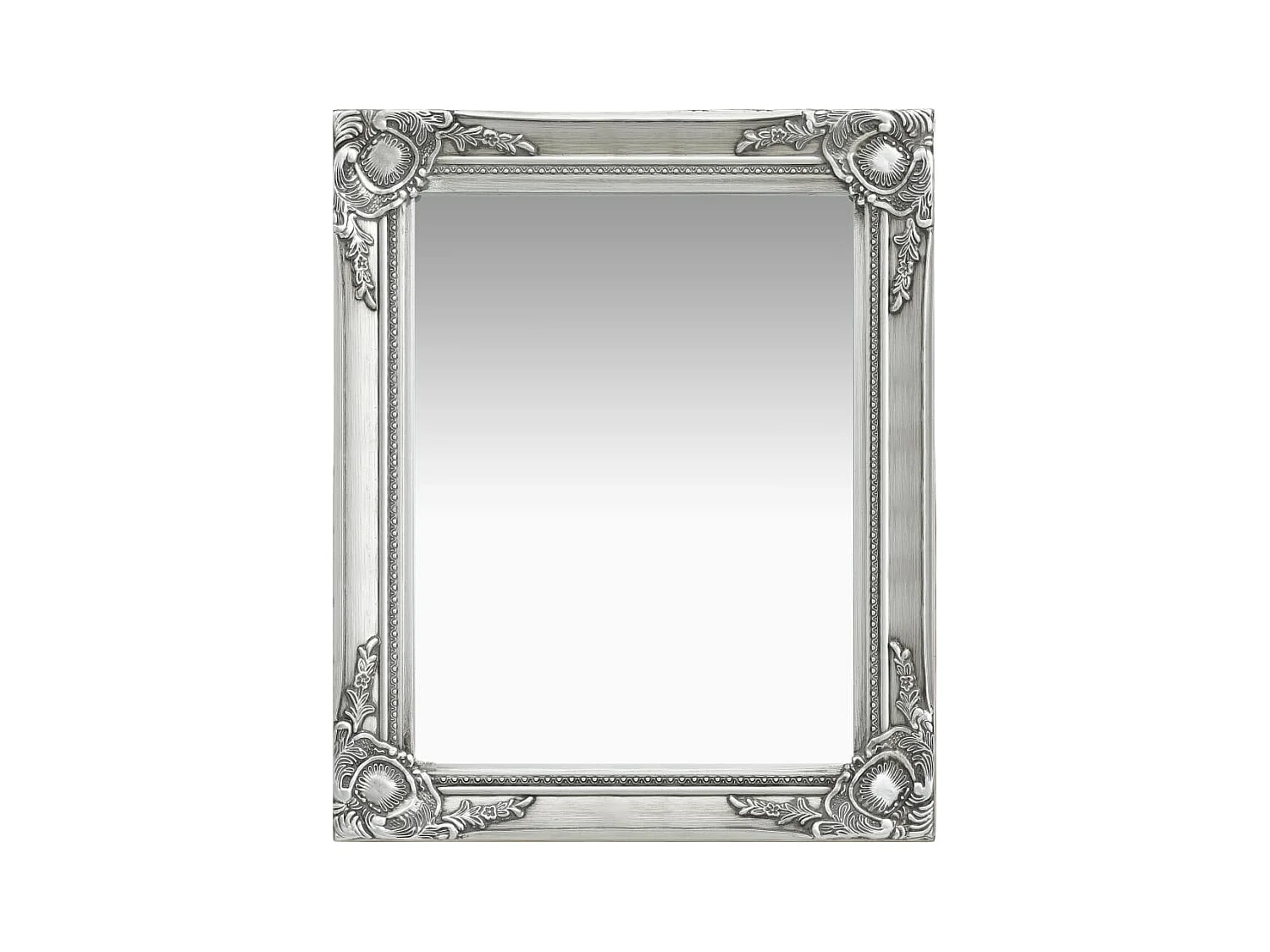 Miroir mural rectangulaire style argenté 50 x 50 x 60 cm DEC022860