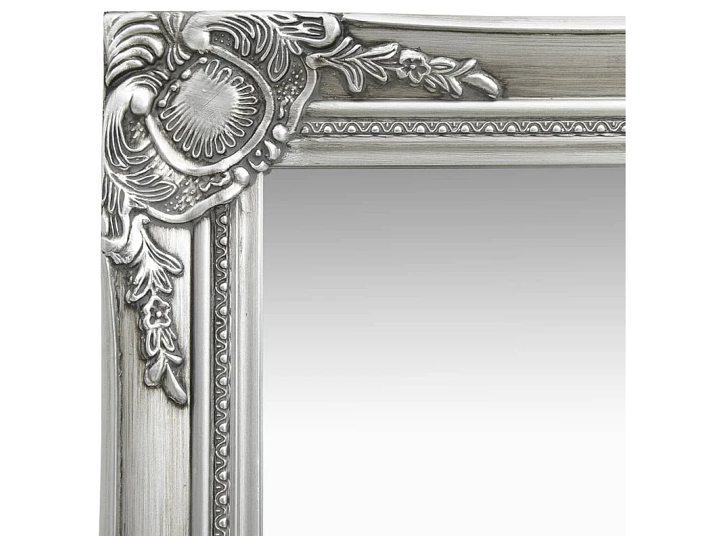 Miroir mural rectangulaire style argenté 50 x 50 x 60 cm DEC022860