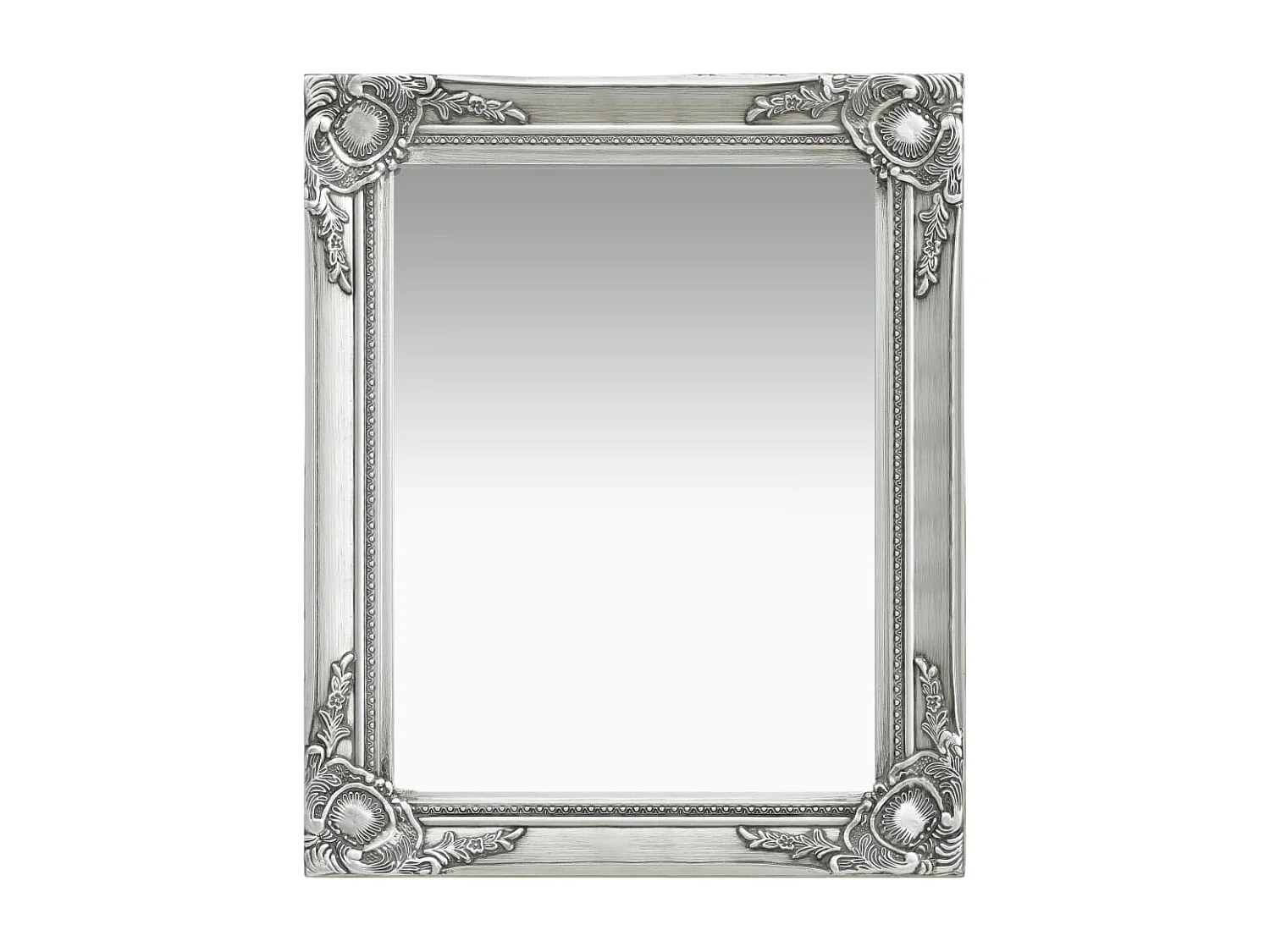 Miroir mural rectangulaire style argenté 50 x 50 x 60 cm DEC022860