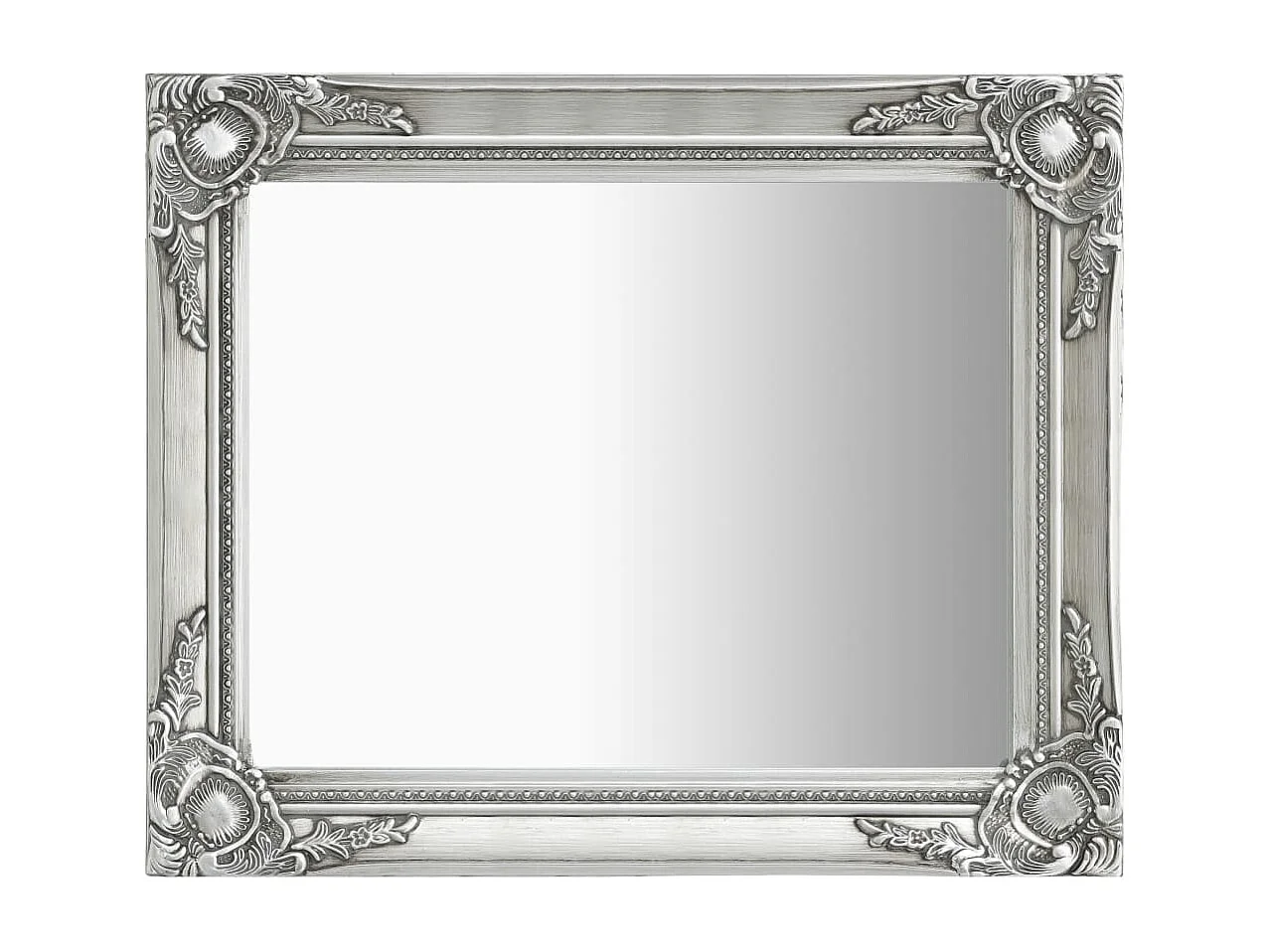 Miroir mural rectangulaire style argenté 50 x 50 x 60 cm DEC022860