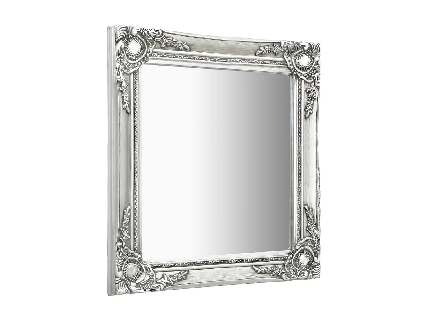 Miroir mural rectangulaire style argenté 50 x 50 x 60 cm DEC022860