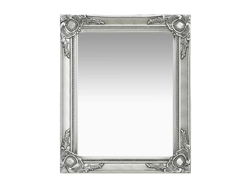 Miroir mural rectangulaire style argenté 50 x 50 x 60 cm DEC022860