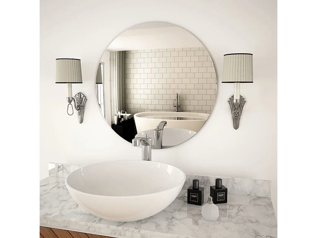 Miroir mural 60 cm verre 6 x 6 x 6 cm DEC022702