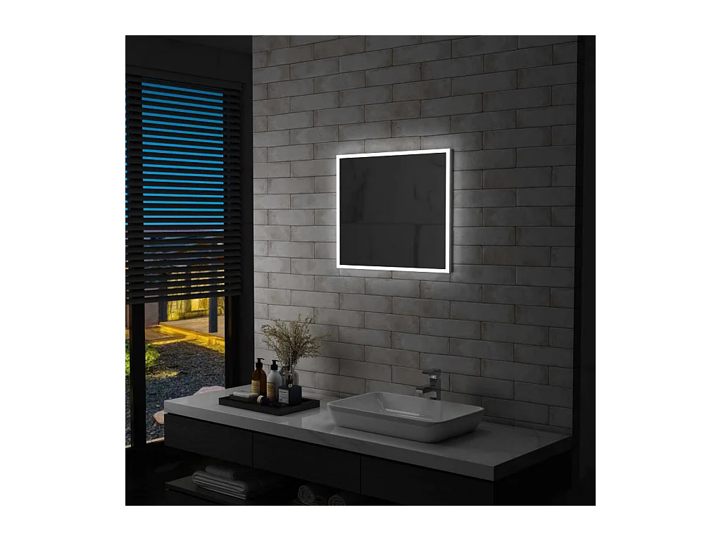 Miroir mural à LED 60 x 60 x 50 cm DEC022607