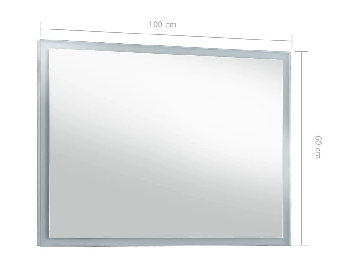 Miroir mural à LED 100 x 100 x 60 cm DEC022609