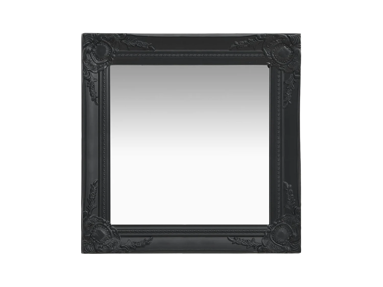 Miroir mural carré style noire 50 x 50 x 50 cm DEC022857