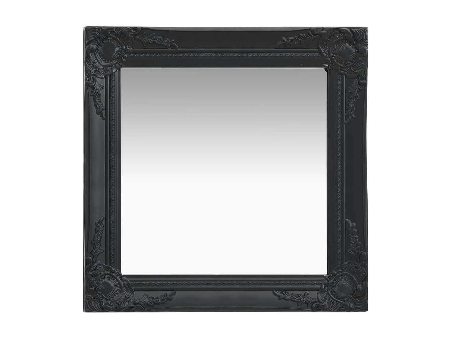 Miroir mural carré style noire 50 x 50 x 50 cm DEC022857