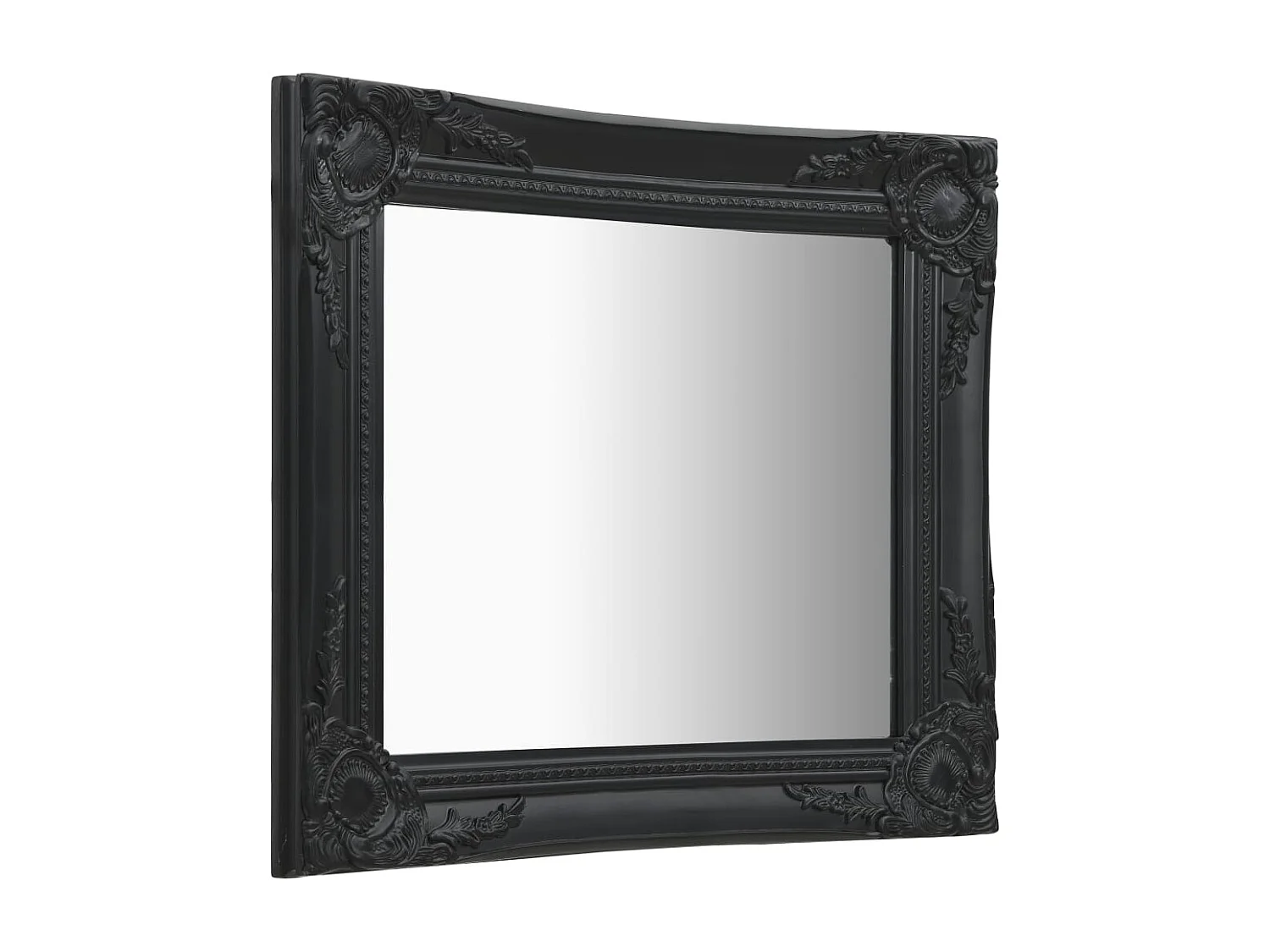 Miroir mural carré style noire 50 x 50 x 50 cm DEC022857