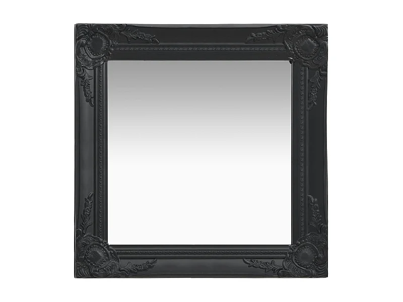 Miroir mural carré style noire 50 x 50 x 50 cm DEC022857