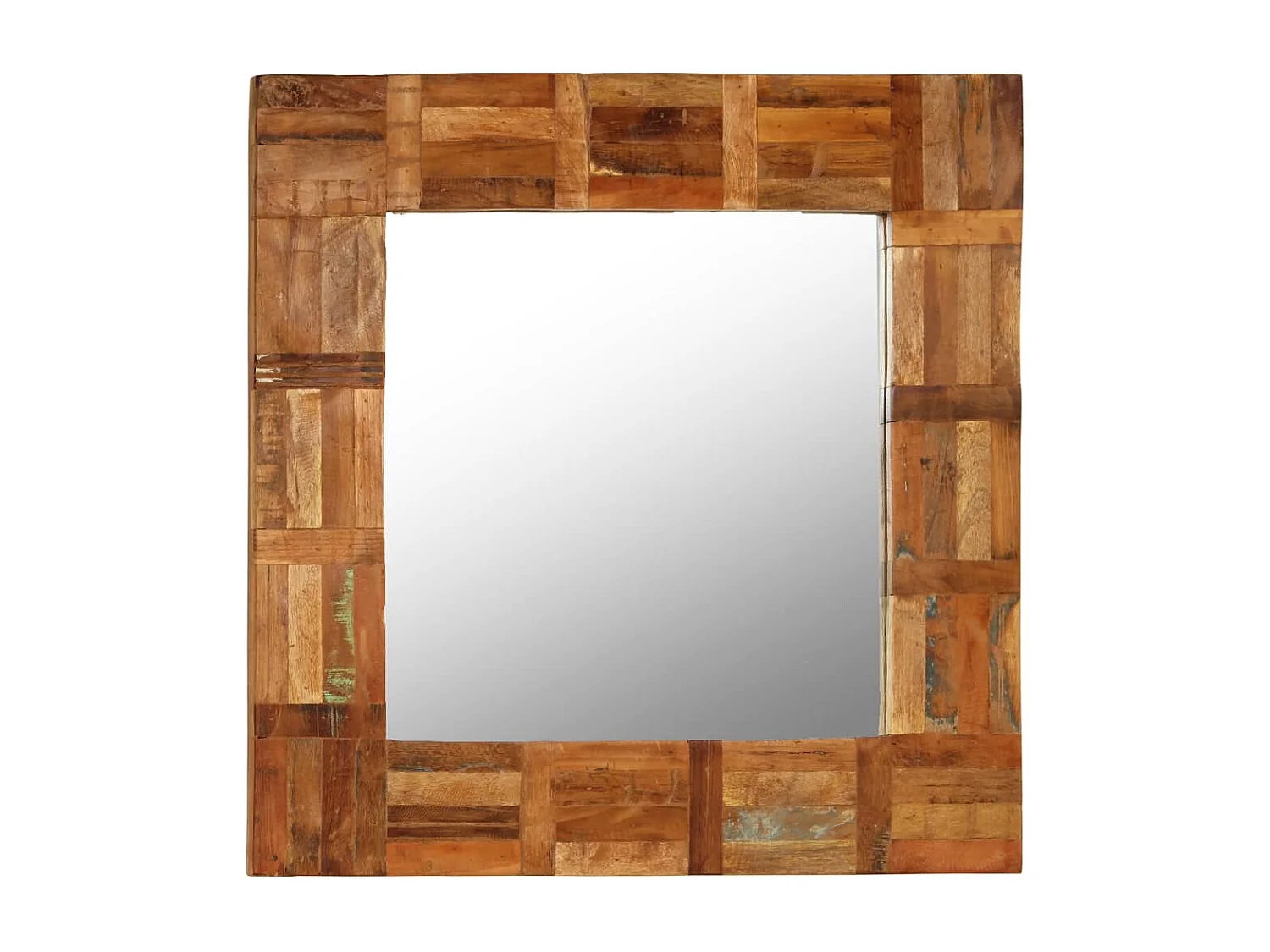 Miroir mural Bois de bois marron 60 x 0 x 60 cm DEC022734