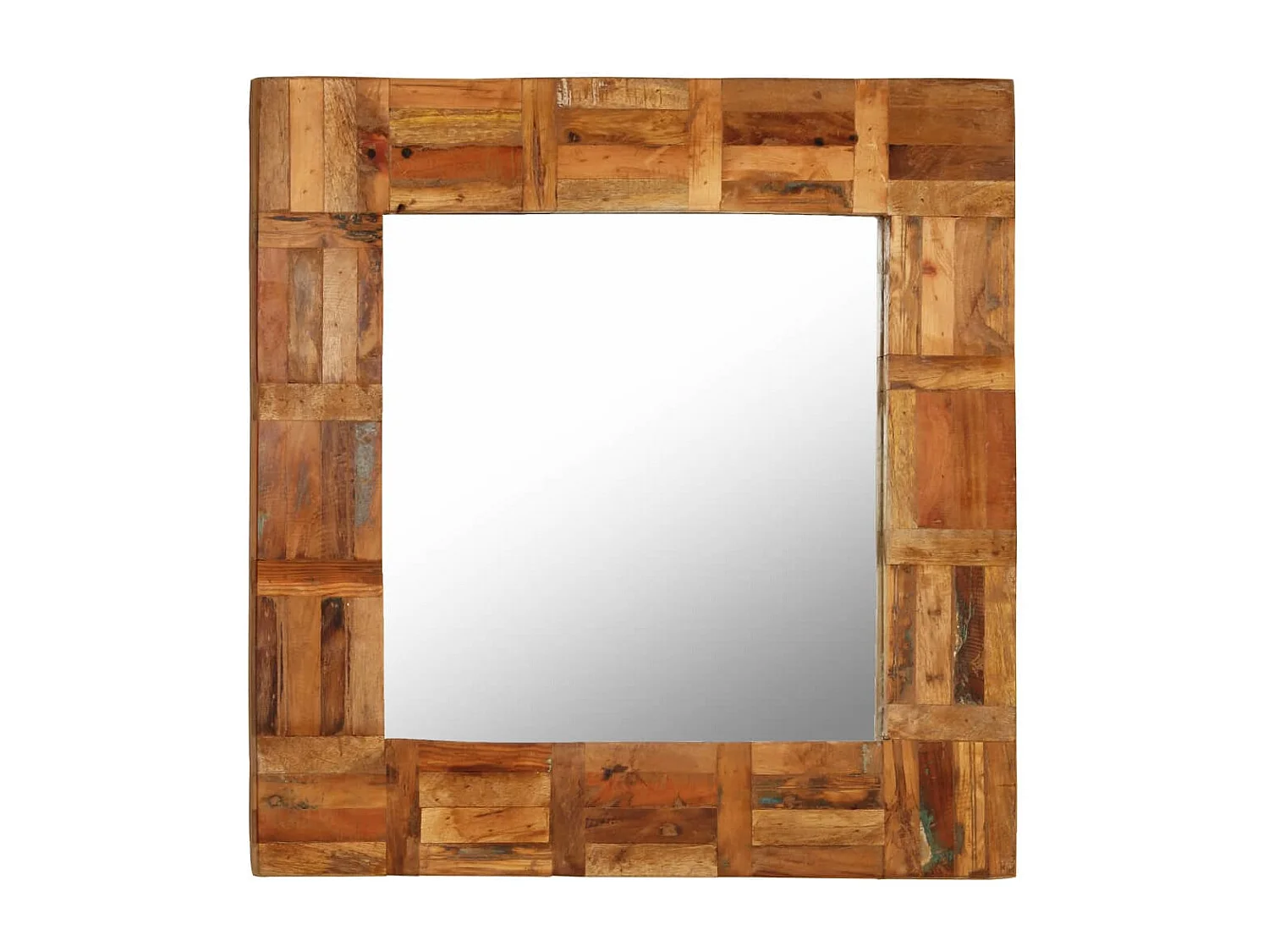 Miroir mural Bois de bois marron 60 x 0 x 60 cm DEC022734