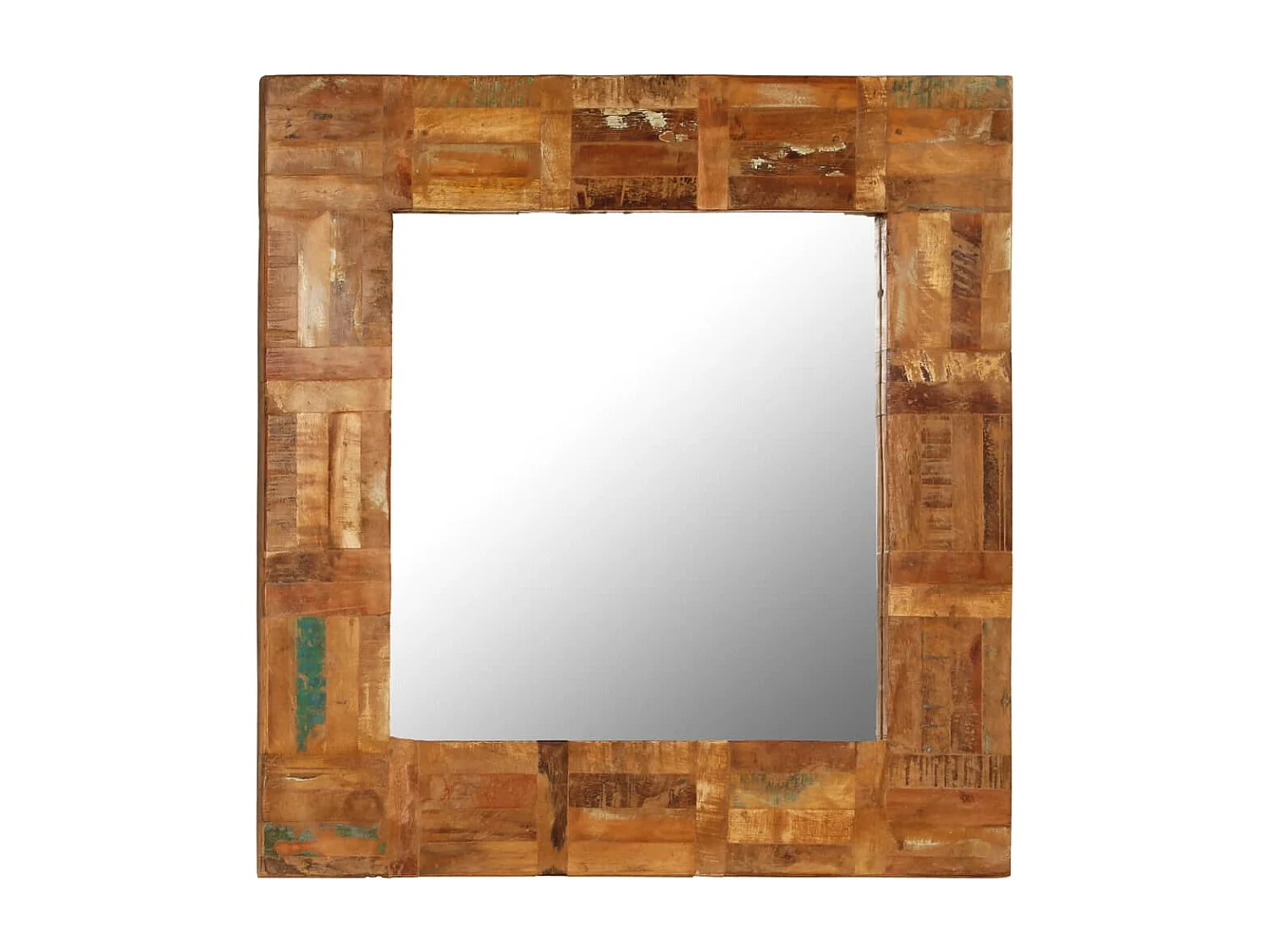 Miroir mural Bois de bois marron 60 x 0 x 60 cm DEC022734