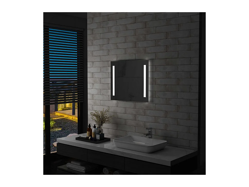 Miroir mural à LED 60 x 0 x 50 cm DEC022586