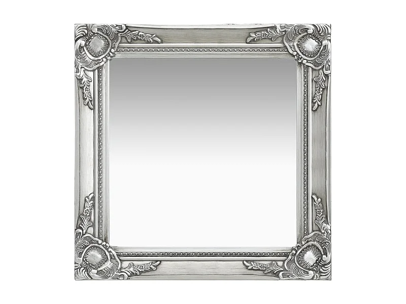 Miroir mural carré style argenté 50 x 0 x 50 cm DEC022856