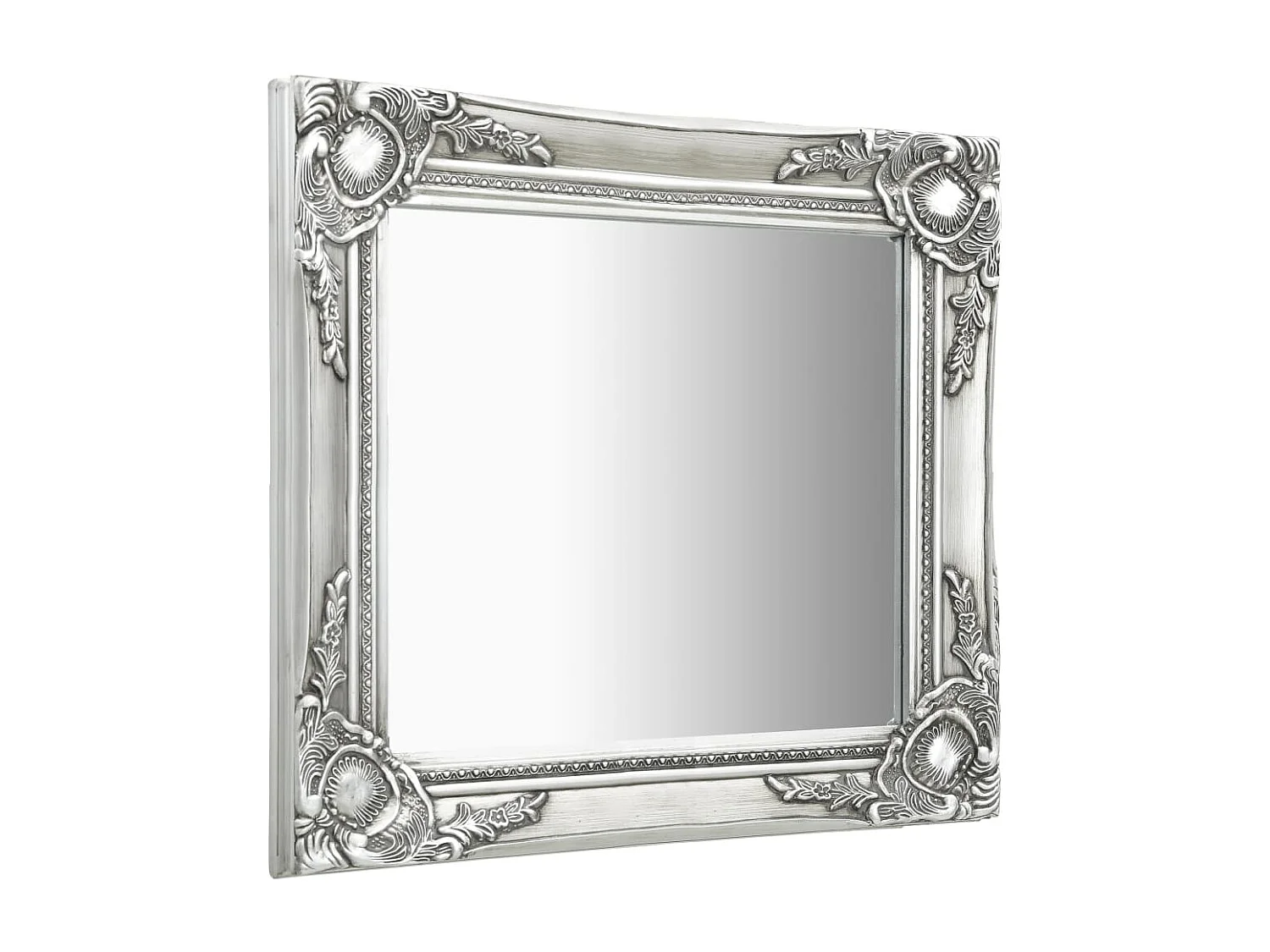 Miroir mural carré style argenté 50 x 0 x 50 cm DEC022856