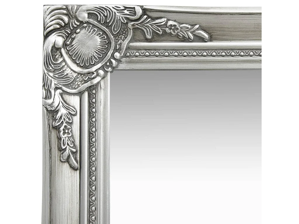 Miroir mural carré style argenté 50 x 0 x 50 cm DEC022856