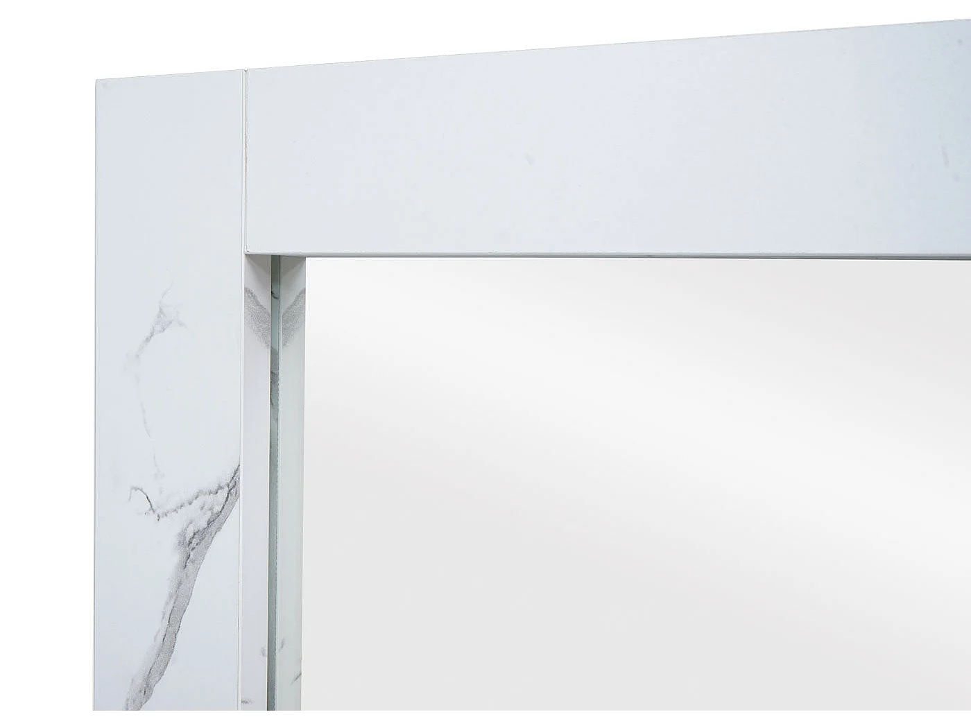 Miroir mural de salle effet bois blanche 62 x 8 x 84 cm 04_0007885