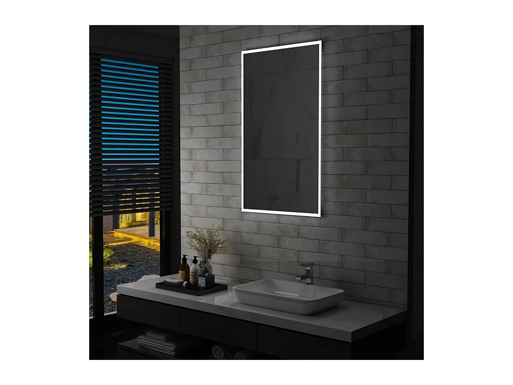Miroir mural à LED 60 x 60 x 100 cm DEC022600