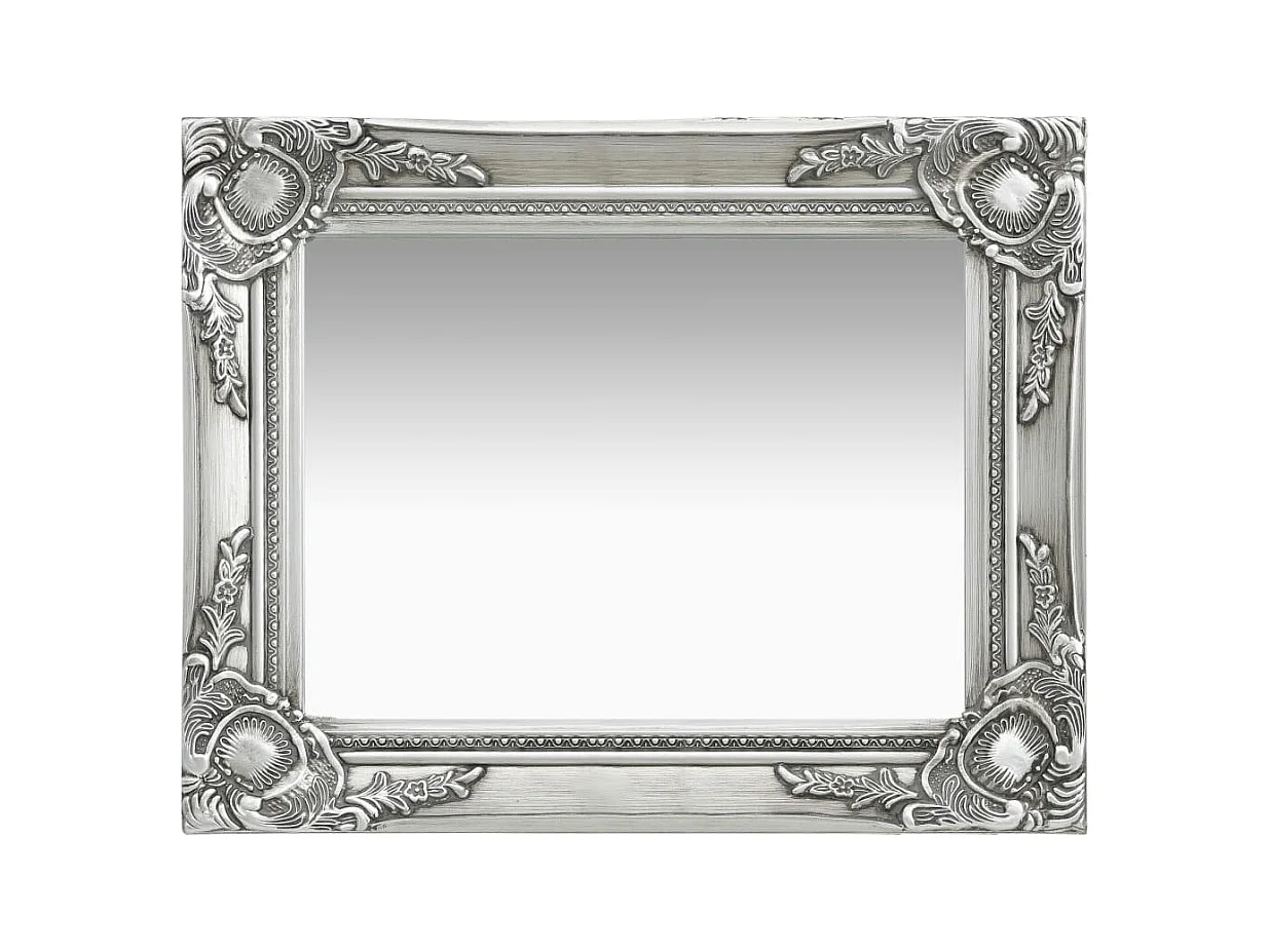 Miroir mural rectangulaire style argenté 50 x 50 x 40 cm DEC022852