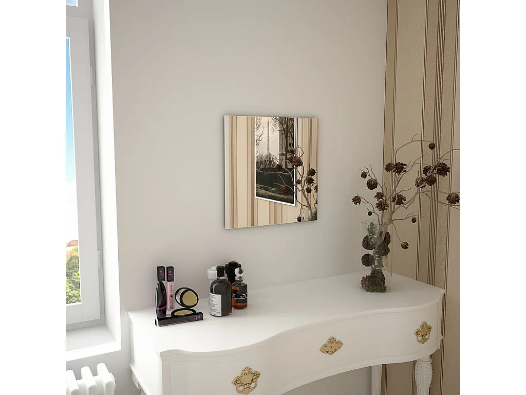 Miroir mural carré 40 verre 40 x 40 x 40 cm DEC022695