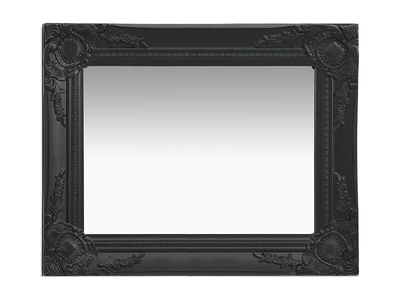 Miroir mural rectangulaire style noire 50 x 50 x 40 cm DEC022853
