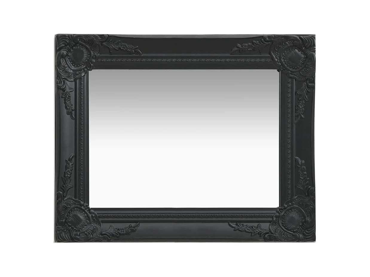 Miroir mural rectangulaire style noire 50 x 50 x 40 cm DEC022853