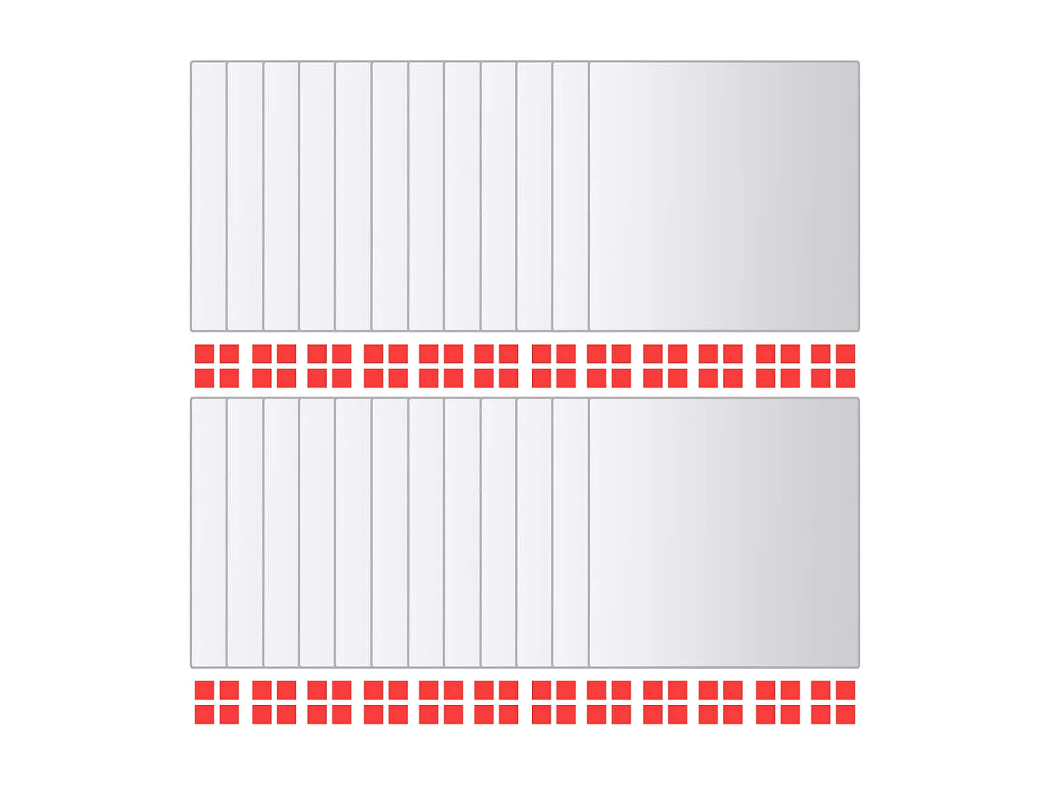 Set de 48 carreaux verre 15 x 15 x 15 cm DEC022835