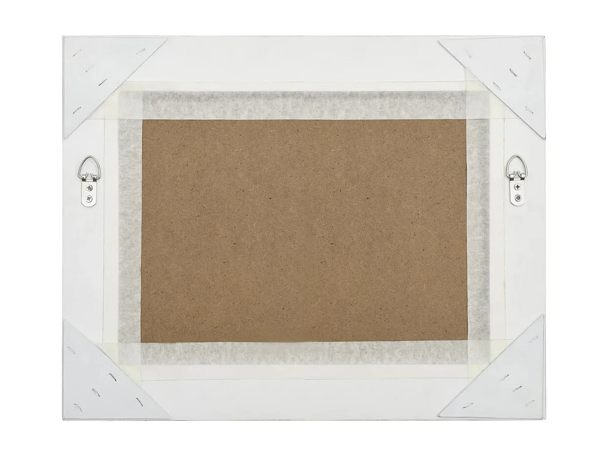 Miroir mural rectangulaire style blanche 50 x 50 x 40 cm DEC022850