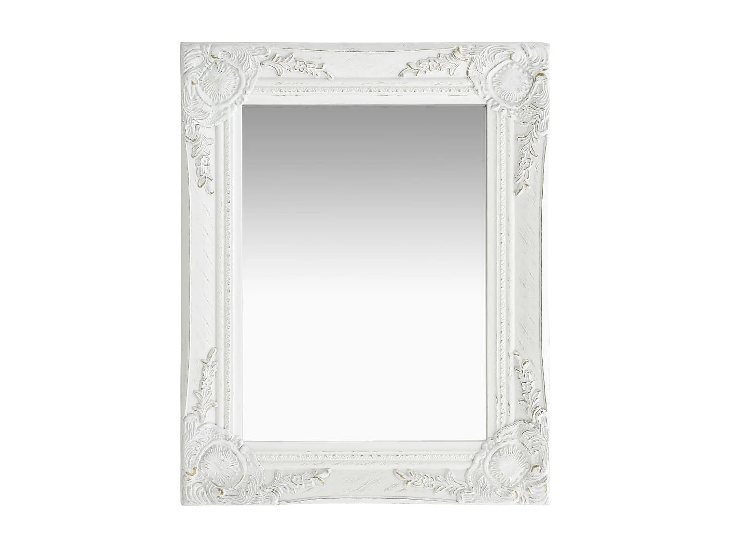 Miroir mural rectangulaire style blanche 50 x 50 x 40 cm DEC022850