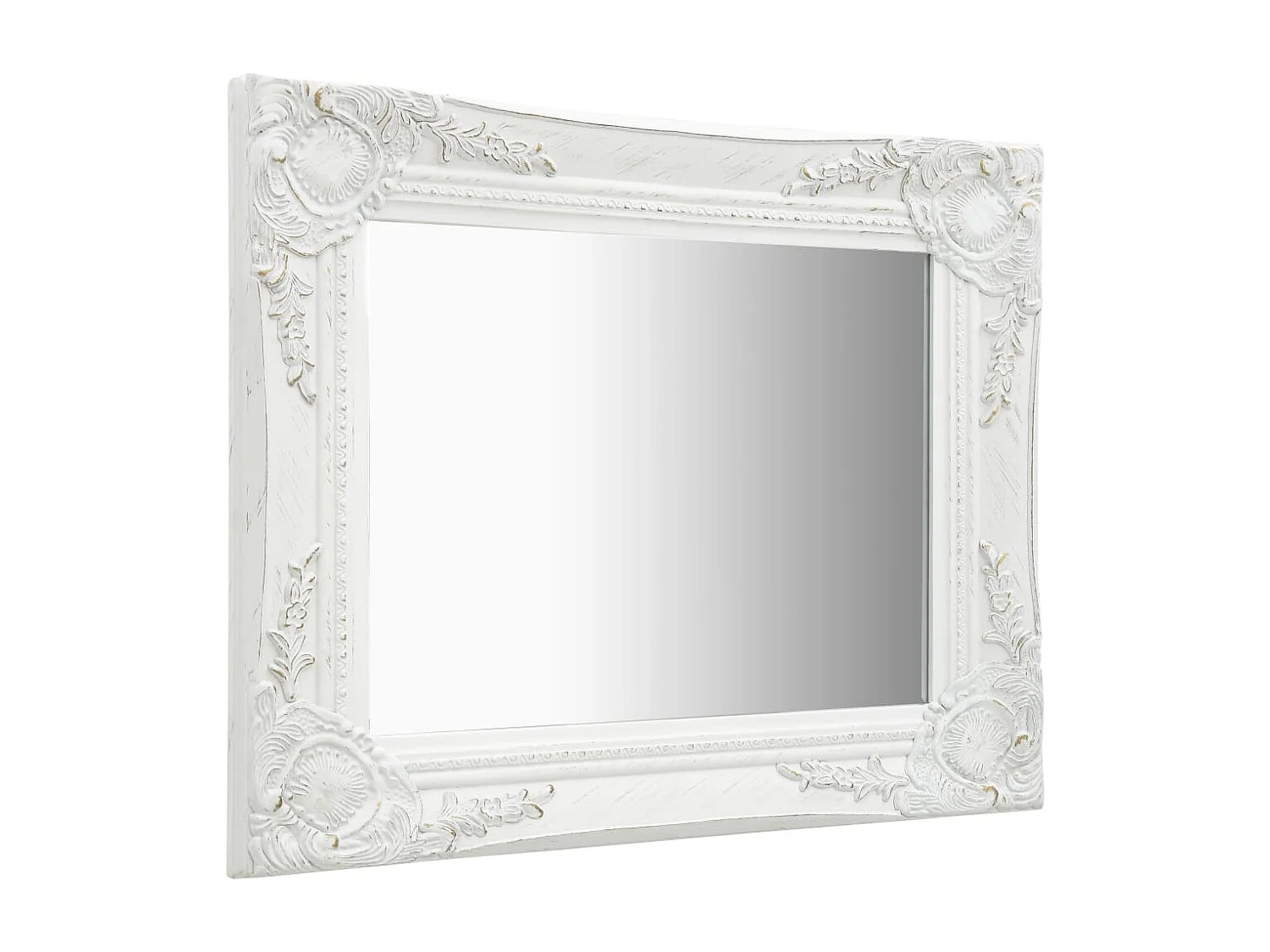 Miroir mural rectangulaire style blanche 50 x 50 x 40 cm DEC022850