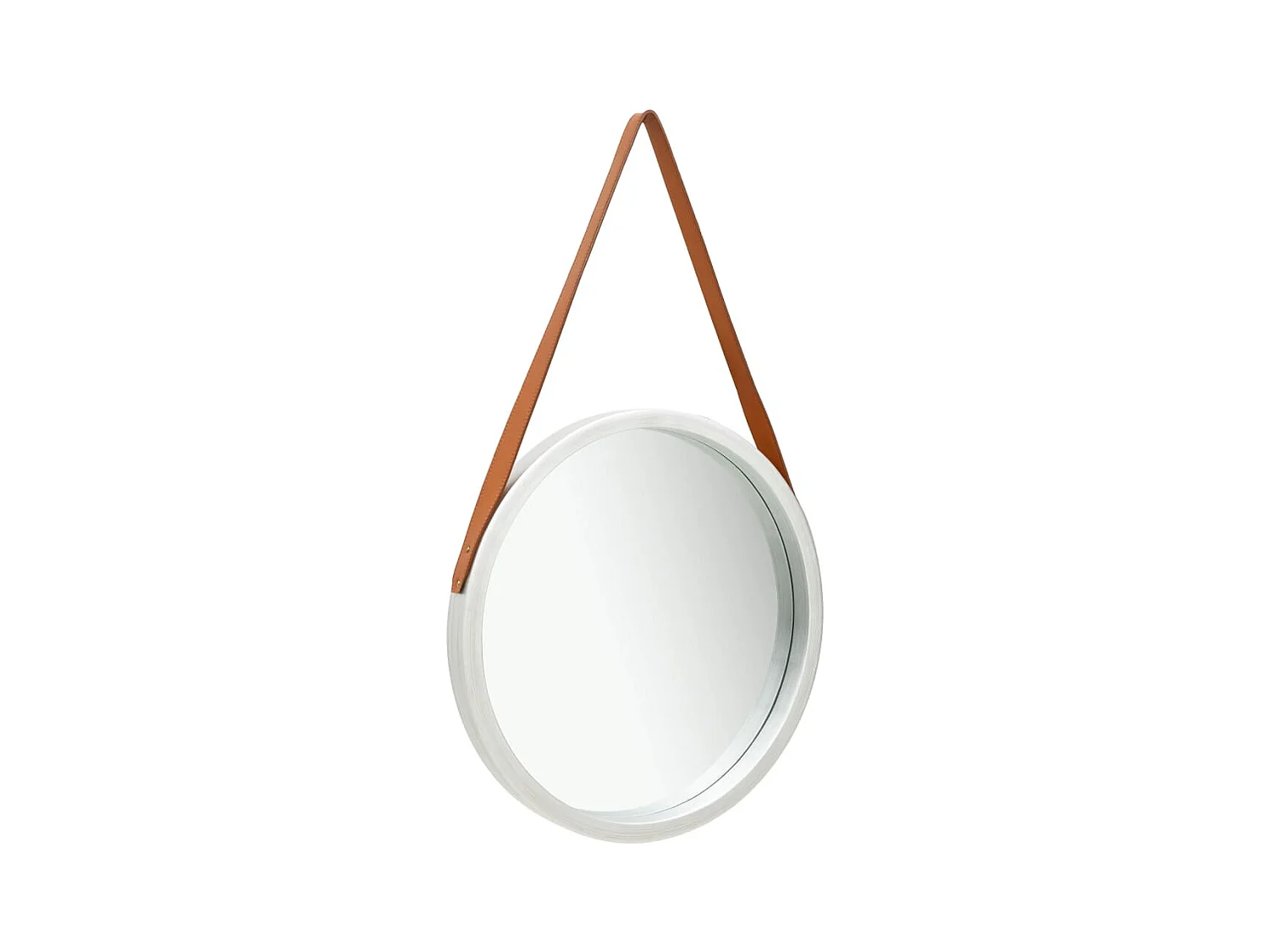 Miroir mural avec sangle bois argenté 50 x 3 x 50 cm DEC022908