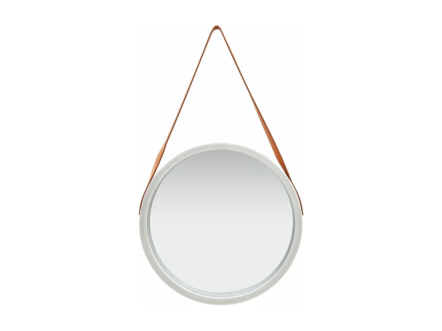 Miroir mural avec sangle bois argenté 50 x 3 x 50 cm DEC022908