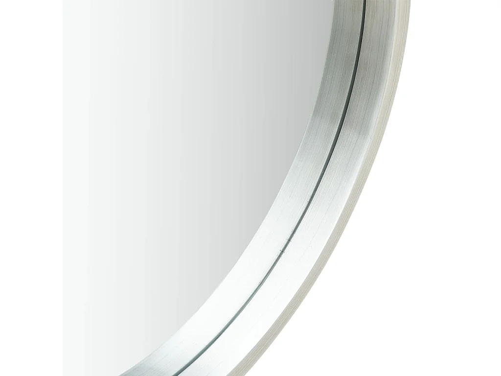 Miroir mural avec sangle bois argenté 50 x 3 x 50 cm DEC022908