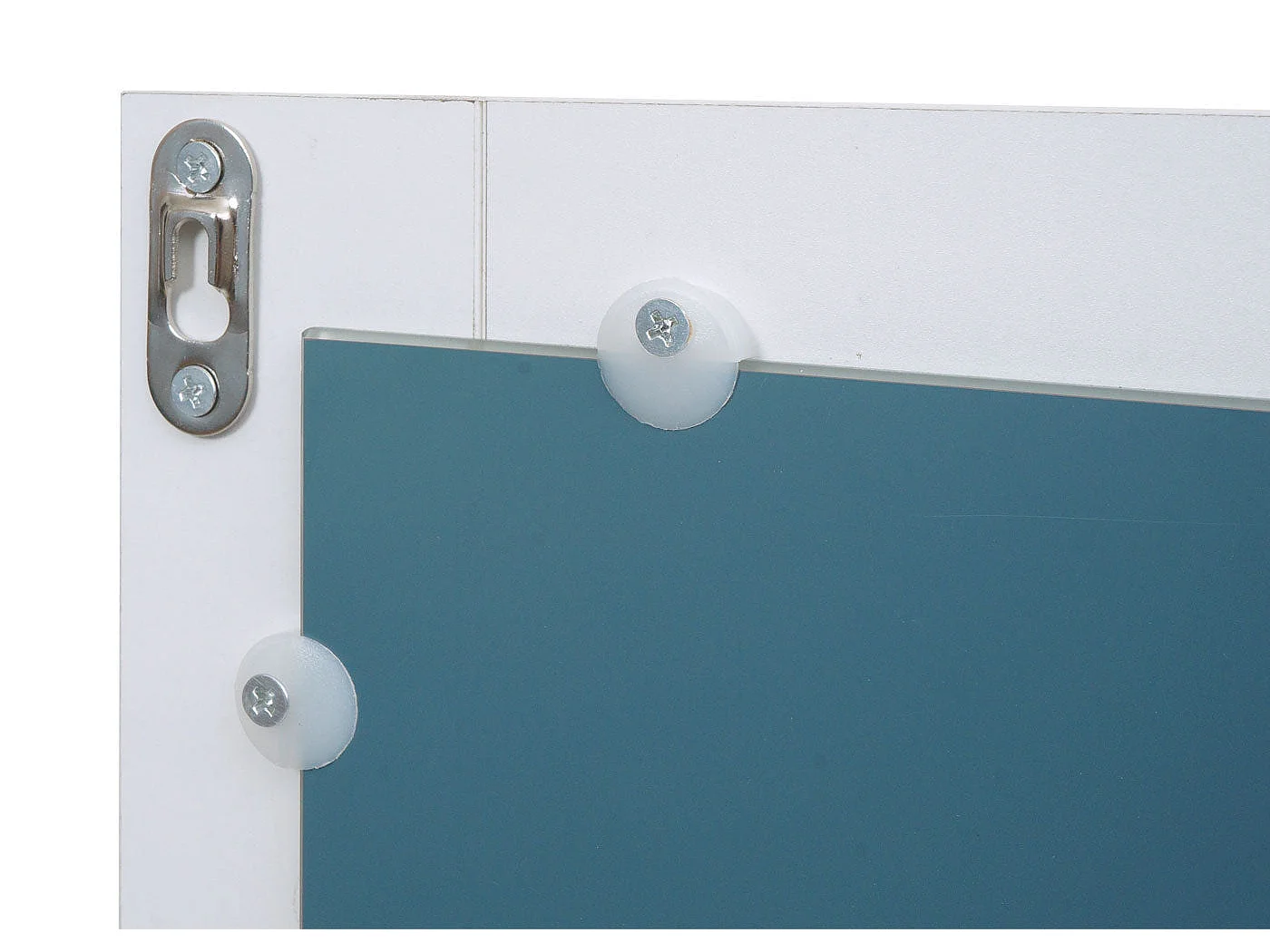 Miroir mural de salle effet bois blanche 62 x 8 x 84 cm 04_0007886