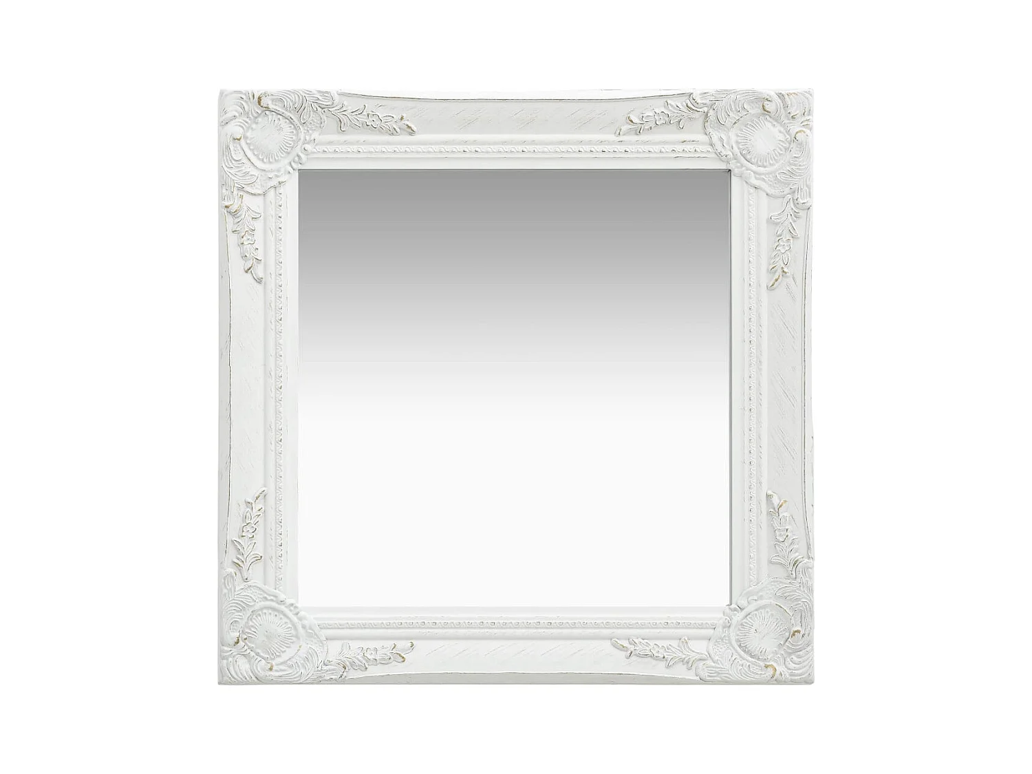 Miroir mural carré style blanche 50 x 0 x 50 cm DEC022854