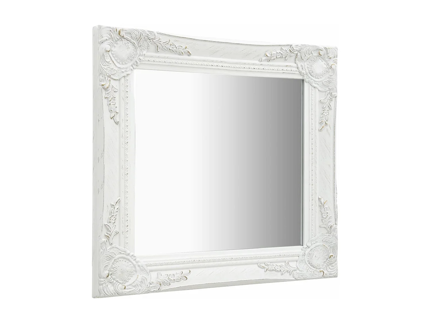 Miroir mural carré style blanche 50 x 0 x 50 cm DEC022854