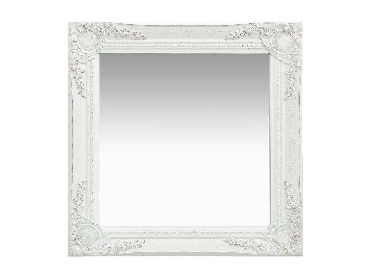 Miroir mural carré style blanche 50 x 0 x 50 cm DEC022854