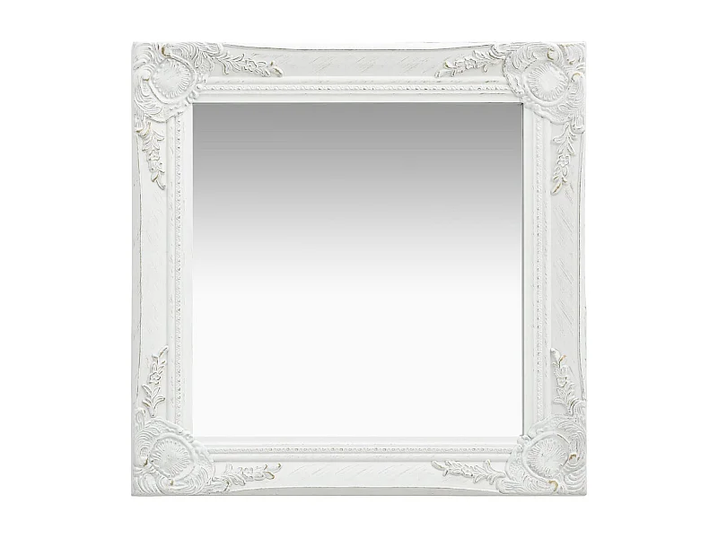 Miroir mural carré style blanche 50 x 0 x 50 cm DEC022854