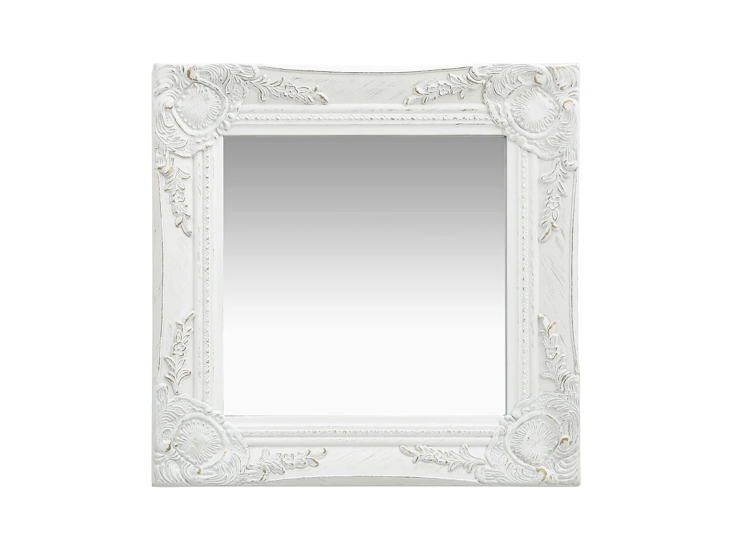 Miroir mural carré style blanche 40 x 40 x 400 cm DEC022846