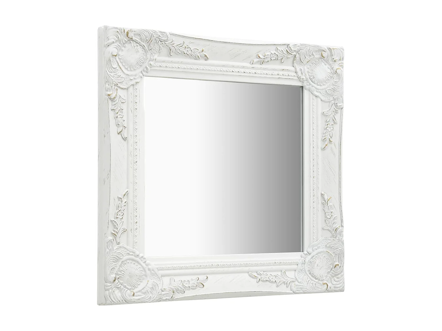 Miroir mural carré style blanche 40 x 40 x 400 cm DEC022846