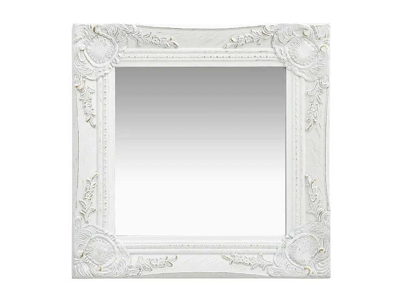 Miroir mural carré style blanche 40 x 40 x 400 cm DEC022846