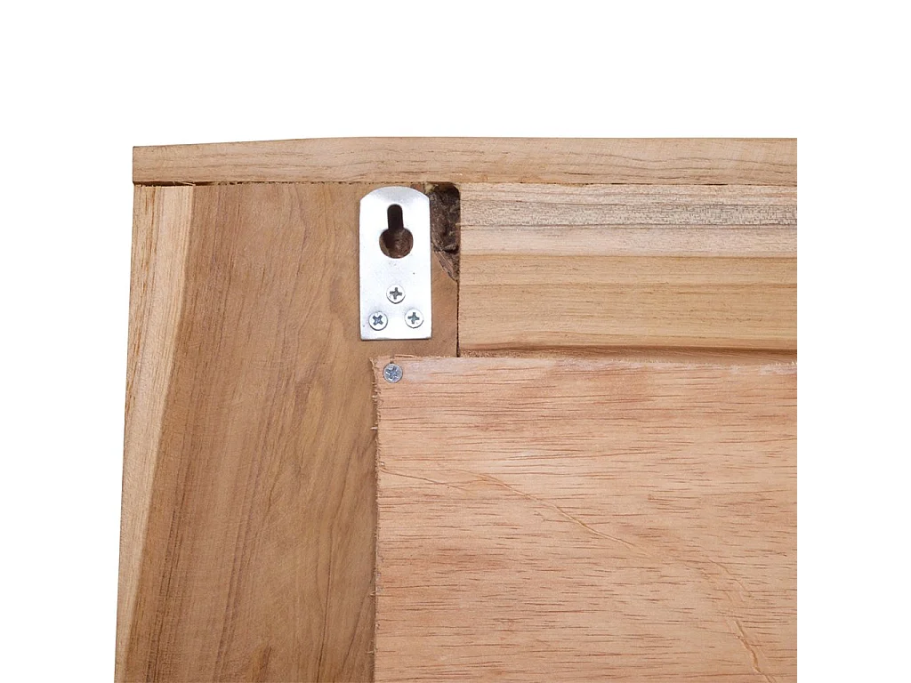 Miroir décoratif carré Teck marron 60 x 60 x 0 cm DEC022671