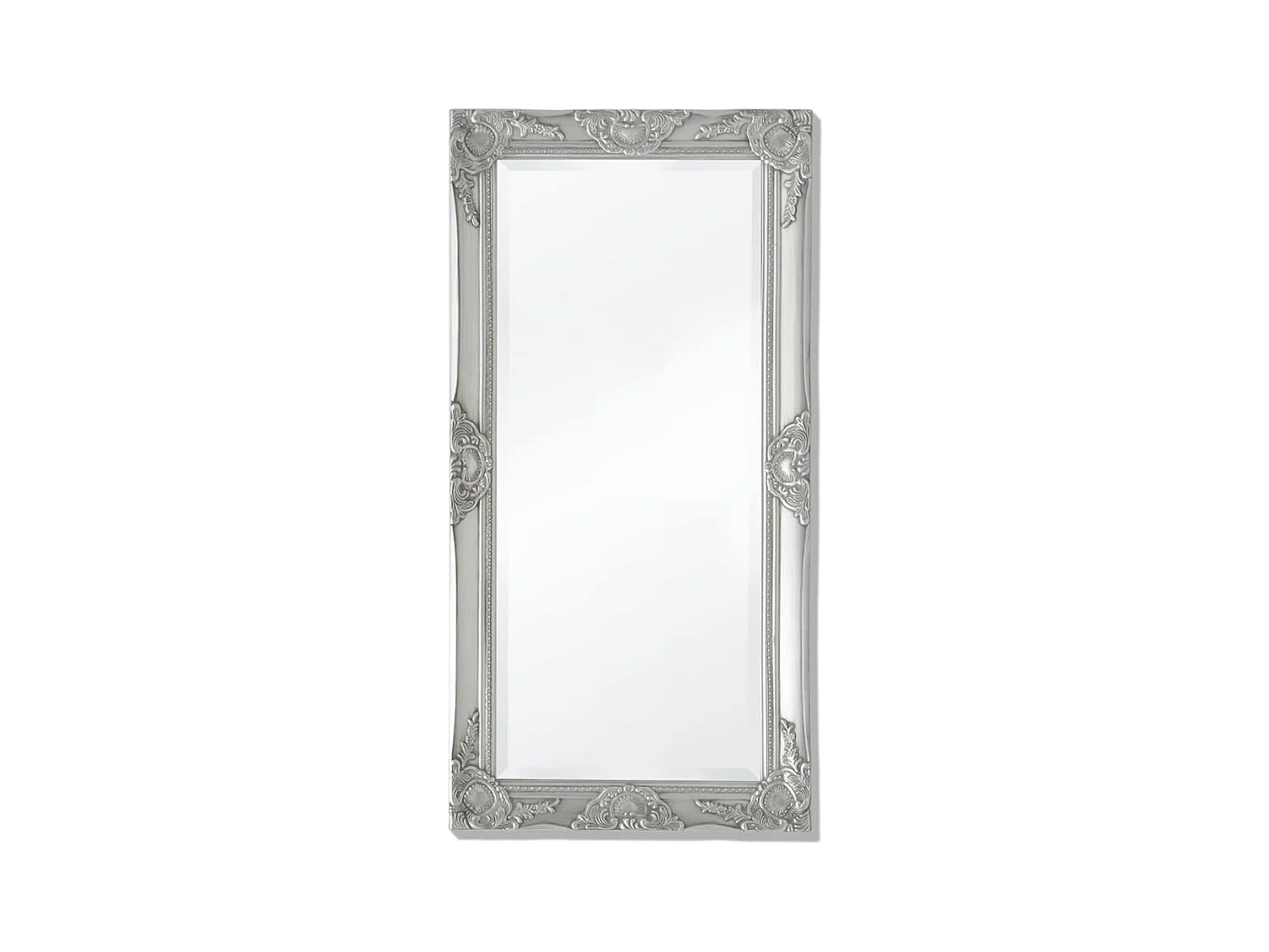 Miroir mural Style baroque argenté 100 x 100 x 50 cm DEC022652