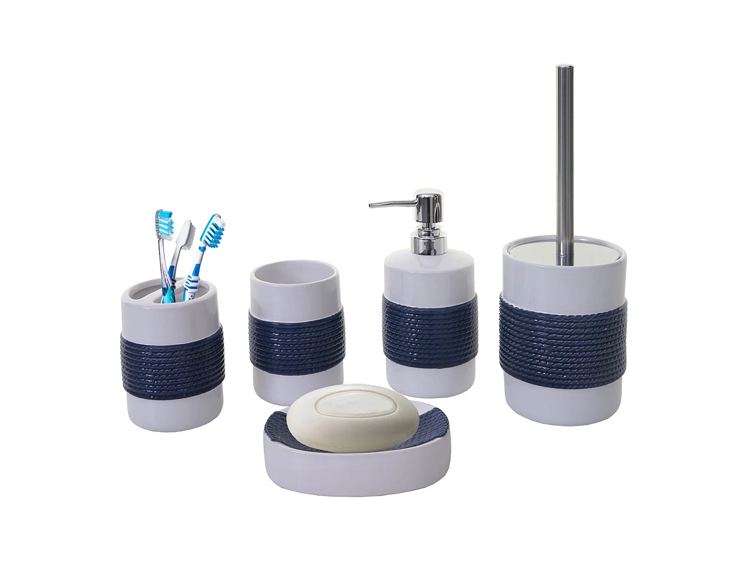 Set de bain 5 blanche 10.5 x 10.5 x 30 cm 04_0004842